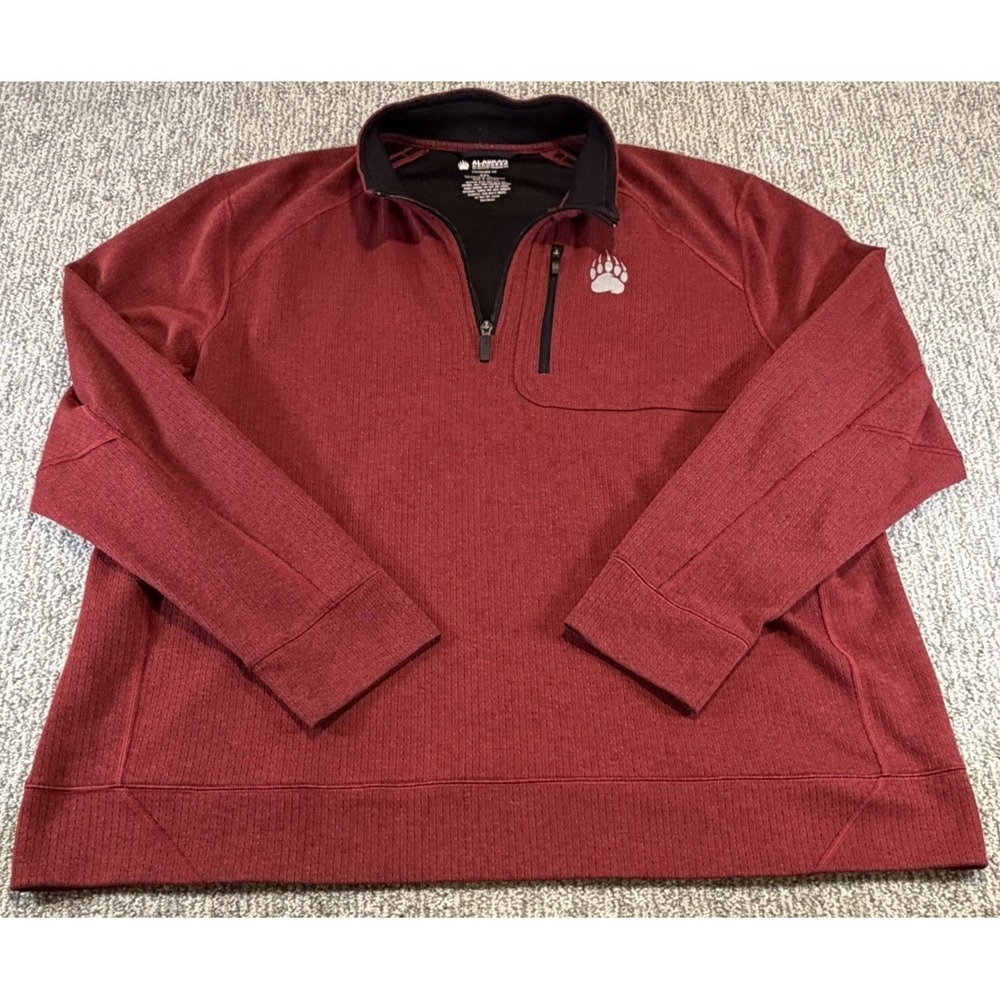 Alaskan Hard Gear Duluth‎ Trading Co. Pullover 1/4 Zip Men's XXL 2XL Red/Black